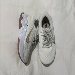 Nike Cream and Brown Athletic Shoes